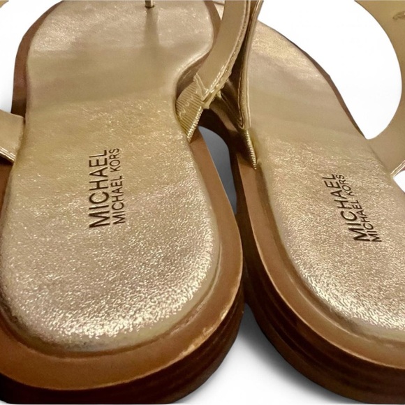 Michael Kors Elegant Gold Women's Sandals - Picture 5 of 6